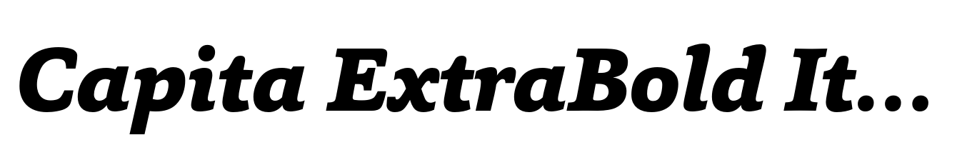 Capita ExtraBold Italic